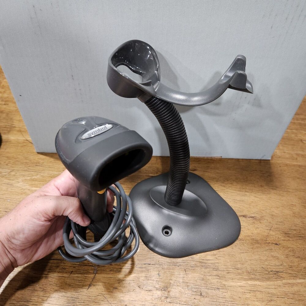 Symbol LS2208-SR20007R Barcode scanner With Stand